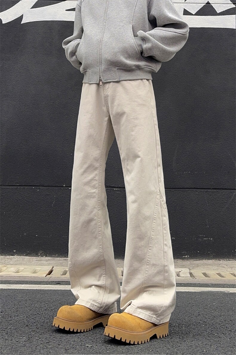 B221美式ins高街暗黑纯色拼接休闲洗褪牛仔裤LK25612-特P50控88,男装牛仔裤,电商B221