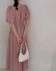 系带连衣裙，女装连衣裙，驿谷