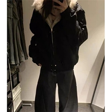 黑色毛领座山雕短款棉服男冬季加厚保暖棉衣连帽外套M950，男装棉衣，星座1116A（原606A-3）