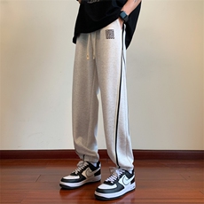 wassuphappy美式休闲裤子男春秋季薄款宽松束脚卫裤潮牌运动长裤，男装休闲裤，电商B220