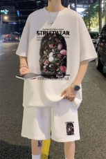 ！直播推荐款！2023夏季男士华夫格潮牌短袖T恤套装HTZ10P50，男装T恤，电商B220