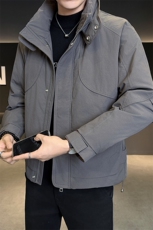 纯色无帽立领羽绒服休闲百搭上衣外套男A329-YR2559-P195，男装羽绒服，电商A329