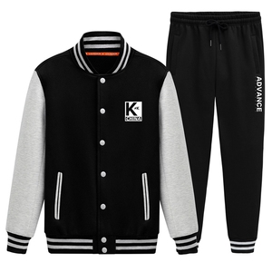 秋季新款棒球服运动两件套情侣宽松班服卫衣XZ102A-4-8628-P95图片