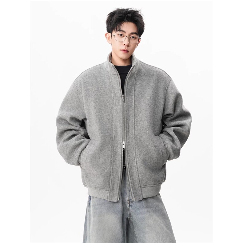 网络图现货潮牌痞帅休闲翻领高质量龙凤尼夹克外套，男装夹克，星座410-7