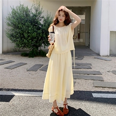 【大货已出】纯色时尚套装女2025夏新款2C127-2511-P145-K198，女装套装/套裙，2C127