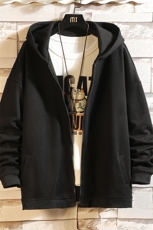 KS21099-P38连帽开衫卫衣男运动外套大码班服砖墙挂拍，男装卫衣，电商A040A