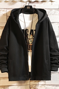 KS21099-P38 连帽开衫卫衣男运动外套大码班服 砖墙挂拍图片