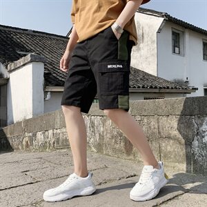 青少年夏天短裤男潮流宽松外穿休闲运动工装五分裤男S502图片