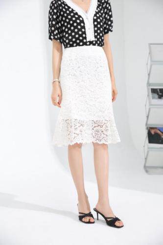 2021夏季新款蕾丝鱼尾半裙，女装半身裙，秋子丰色(1F)