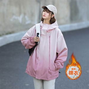 冬季新款石墨烯内里发热保暖渐变加厚连帽棉衣外套加厚MY0269 P75图片