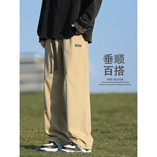 休闲百搭宽松阔腿裤秋季潮流直筒春秋裤运动裤-K661特批40，男装休闲裤，星座718-1