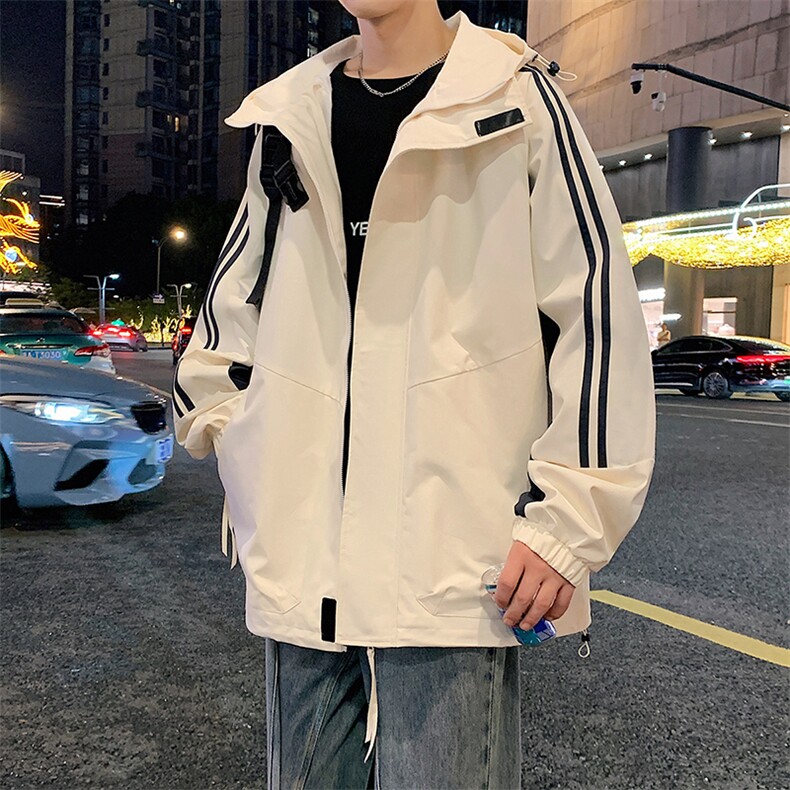 秋季新款二开宽松夹克男撞色三防冲锋衣外套DSA157B-JK7832-特P75,男装夹克,电商A157B