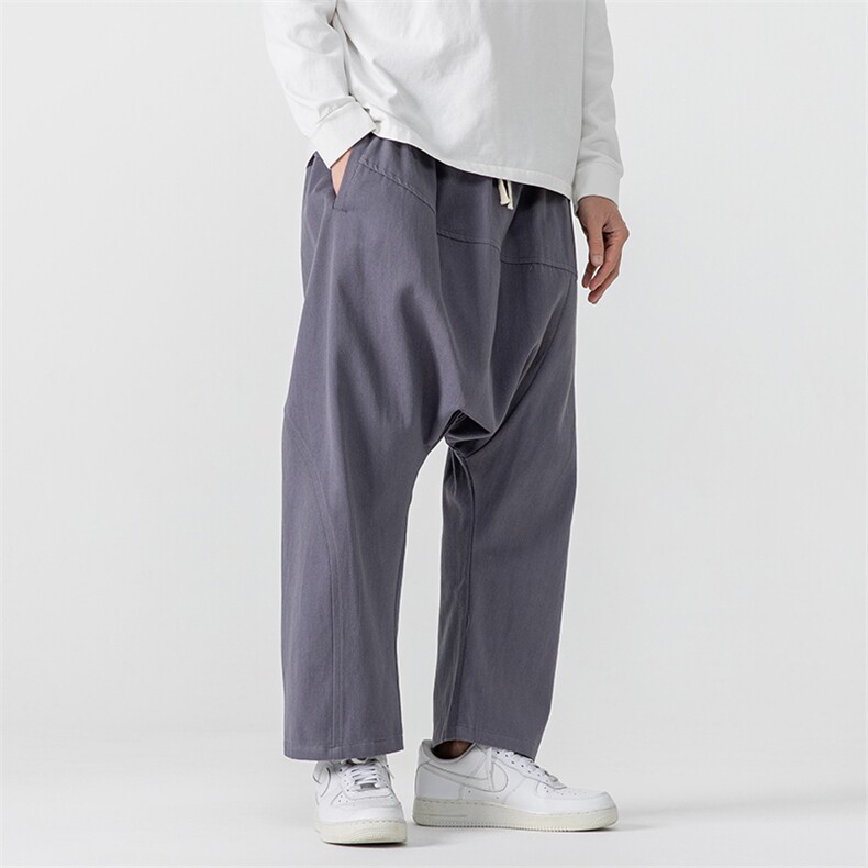 秋装大码日系工装裤拼接哈伦裤港风垮裤休闲裤潮男女K278/P60,男装工装外套,钱塘713