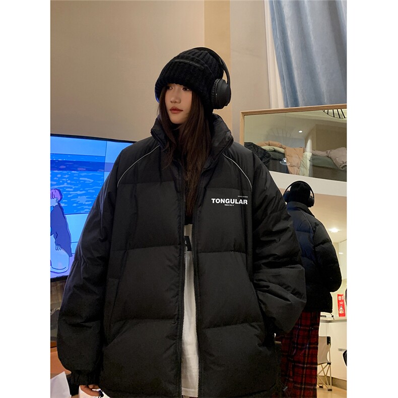 中性民宿风时尚字母印花休闲白鸭绒羽绒服A268-YR304P225控298，男装羽绒服，电商A268