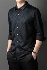 M9962021春秋季新款长袖衬衫男桑蚕丝印花男装，男装衬衫，电商B360