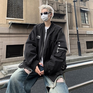 现货 2023秋季设计感棒球服外套美式高街情侣潮牌夹克 W7743-P65图片