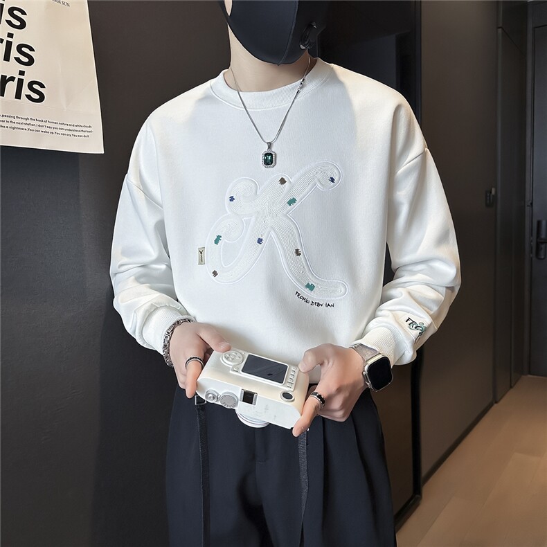 重工刺绣潮流卫衣男社会小伙店主风301C-WY17P68控98加绒P78,男装卫衣,星座301C（原B323）