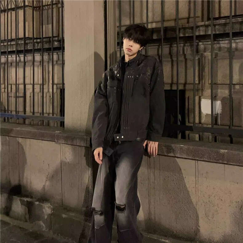 【有货】K12CC-特P78美式高街短款外套男痞帅解构夹克,男装夹克,星座1007（原301D）