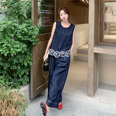 时尚绣花夏季薄牛仔套装2c307-8827-p145k198，女装套装/套裙，2C307