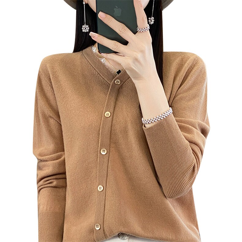 秋冬季羊毛38支V领毛边假开衫羊毛衫,女装羊毛衫,秋虹羊绒