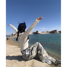 伞兵工装迷彩裤男款美式潮牌直筒拖地裤子宽松显瘦休闲裤KJ27，男装休闲裤，星座1116A（原606A-3）