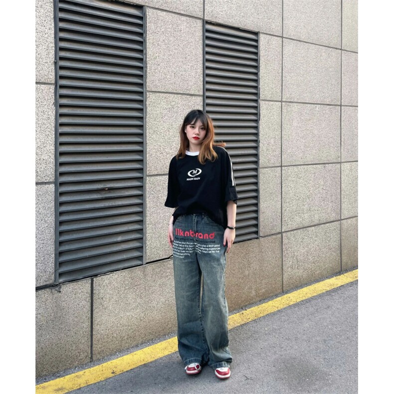 现货！cleanfit微喇高街vibe美式复古 牛仔裤字母已改 LRA230-P68图片