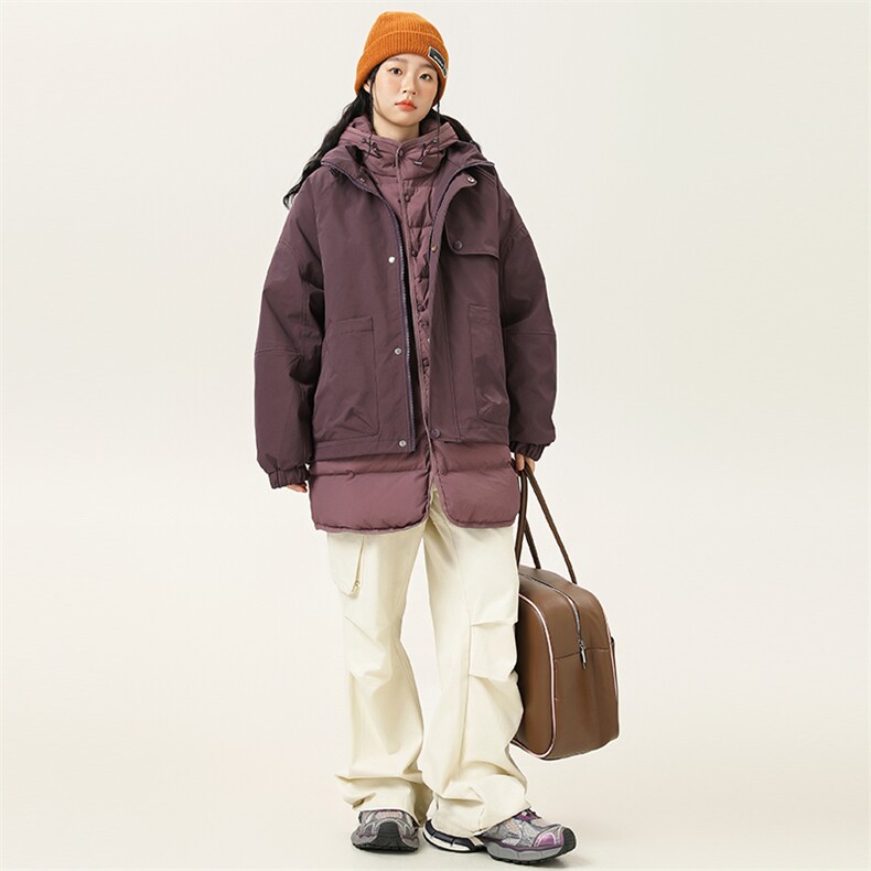 2025冬季新款男日系潮牌白鸭绒三合一羽绒服加厚外套YR76-F375，男装羽绒服，电商A101（原外27）