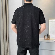 夏季短袖男刺绣满天星POLO衫T恤宽松休闲半袖上衣YD838-P40，男装Polo衫，星座310B-3