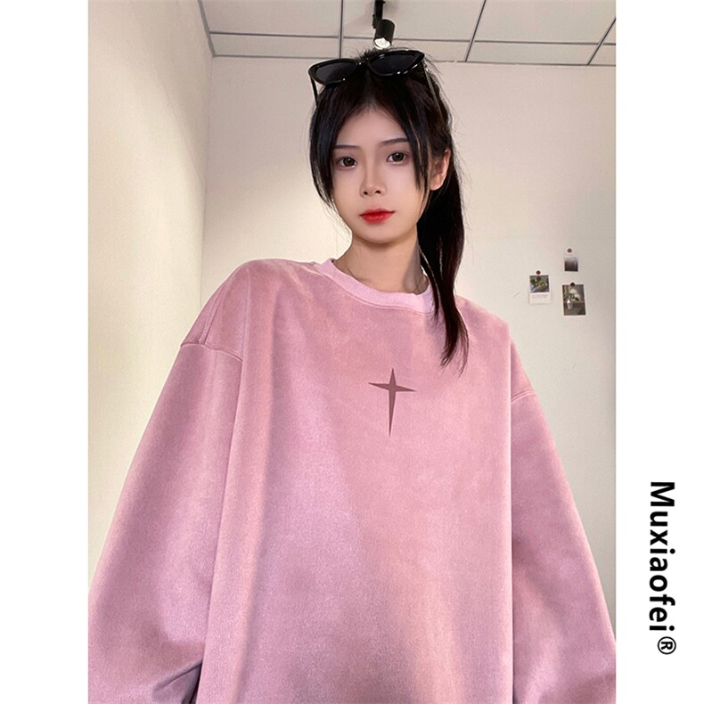 抖音供货、重磅显瘦卫衣秋圆领宽松D223A-DY-LPWY120-特p40,男装卫衣,电商019-1