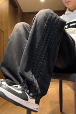 供抖音7个高点击牛仔裤男宽松阔腿裤416B-1-NH761-P55限78，男装牛仔裤，星座416B-1