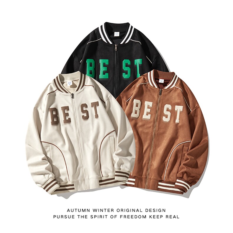 新款针织外套白底平铺棒球服男WT2428-P85控138,男装夹克,星座717