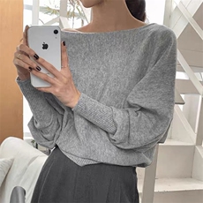百搭简约时尚套头上衣收袖口，女装针织衫/毛衣，思途羊绒