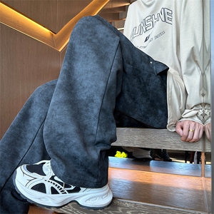 脏脏裤情侣宽松直筒休闲运动卫裤 A472特P40 控68图片