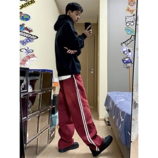 B221美式ins高街暗黑小众宽松直筒运动牛仔裤LK23139-P65控88，男装牛仔裤，电商B221