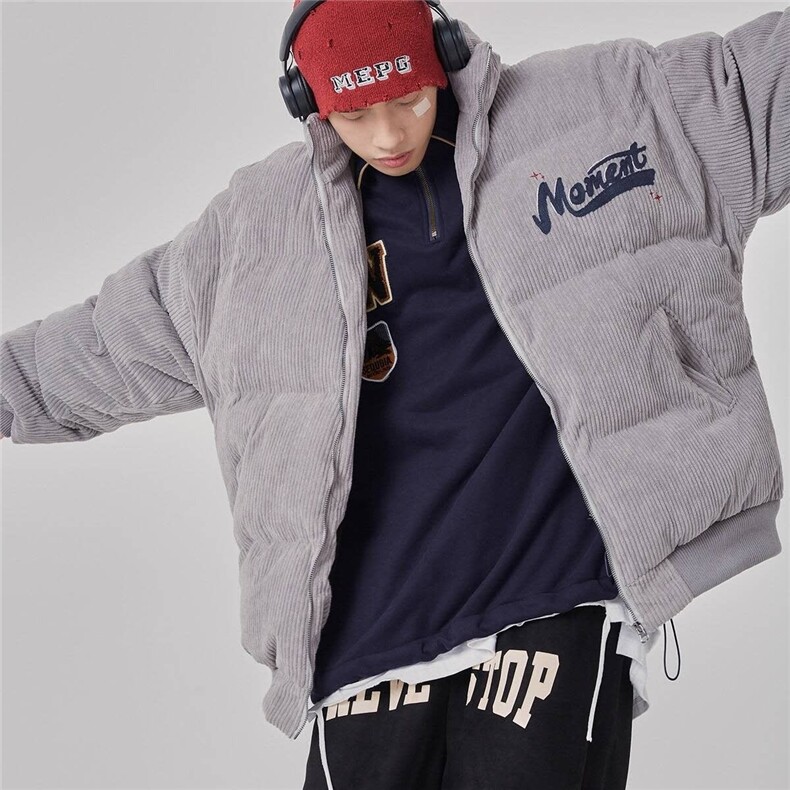 灯芯绒棉服男2026春季街头潮牌设计感时尚立领潮流棉衣外套,男装棉衣,星座218-1（原230）