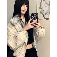现货足狼王座山雕毛领棉服外套男秋冬加绒加厚棉衣M8221/P110，男装棉衣，星座205-3