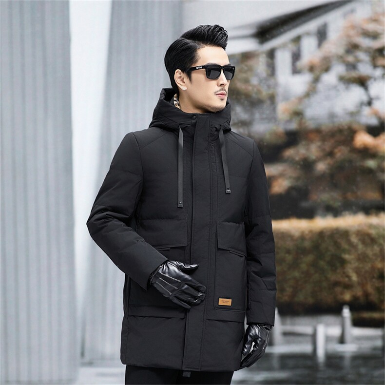 冬季男装中青年90%鸭绒羽绒服外套男中年休闲时尚连帽羽绒服大衣,男装羽绒服,钱塘723