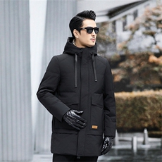 冬季男装中青年90%鸭绒羽绒服外套男中年休闲时尚连帽羽绒服大衣，男装羽绒服，钱塘723