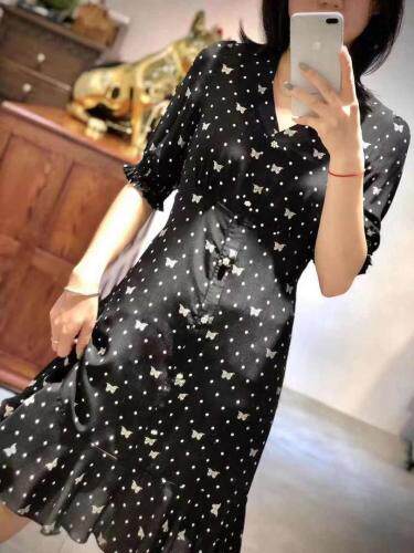 现货、蝴蝶印花连衣裙，女装连衣裙，艾妮莉