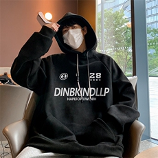 港风抖音直播得物高品质宽松麂皮绒连帽卫衣W6201P48，男装卫衣，电商C408-1(原B339-1)