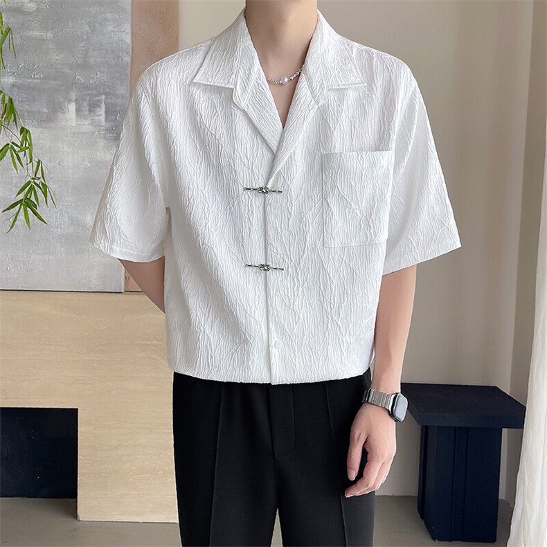 轻熟风~2025夏季新款薄款中袖衬衫C319/P55,男装衬衫,电商B331