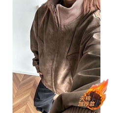 【001】加绒加厚皮衣外套男立领飞行员夹克A079-813-P74，男装夹克，电商A079