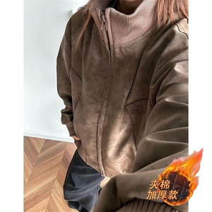 【001】 加绒加厚皮衣外套男立领飞行员夹克 A079-813-P74图片