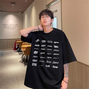 220g纯棉美式夏季短袖t恤男DT419-特批19图片