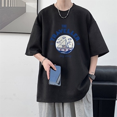麂皮绒短袖t恤男大码半袖男JD82410-P25，男装T恤，电商A040