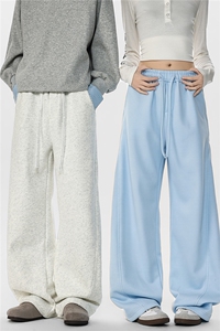 8XL-M 美式高街弯刀休闲裤子男重磅垂感直筒裤K9184特P38 300克！图片