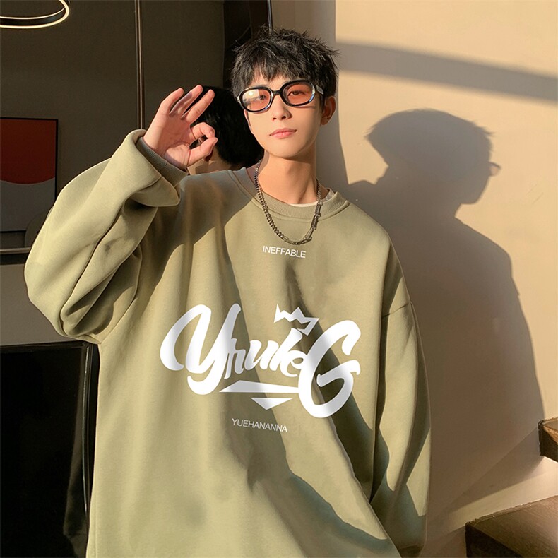 抖音供货、复合重磅360克现货圆领卫衣宽松D223A-YL2366-特P28,男装卫衣,电商019-1