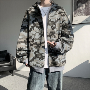 美式座山雕加绒加厚棉服男冬宽松连帽毛领棉衣外套MY18001图片