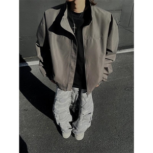26春装新款美拉德立领飞行夹克boxy廓形休闲百搭外套上衣开衫外套图片