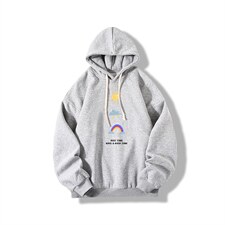 WY2141-P35纯棉连帽卫衣男大码运动帽衫宽松薄外套男，男装卫衣，电商A040